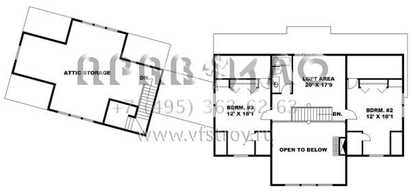 Проект двухэтажного дома с гаражом на две машины в стиле Шале S5-255 (039-00686)