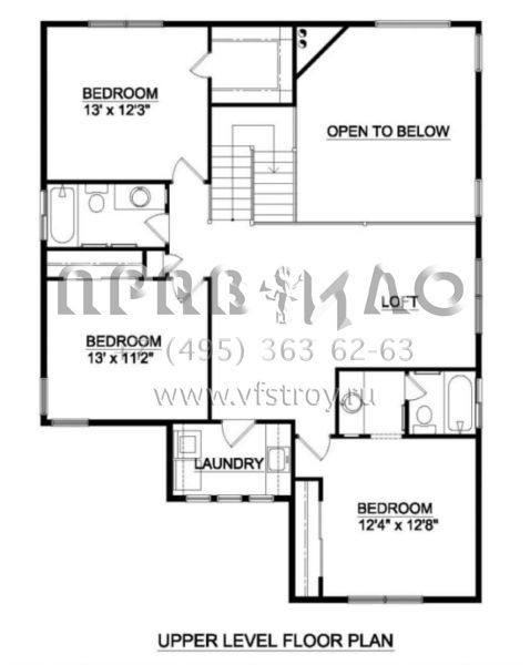 Проект двухэтажного дома с гаражом на две машины в стиле Ранчо S5-204 (340-00029)