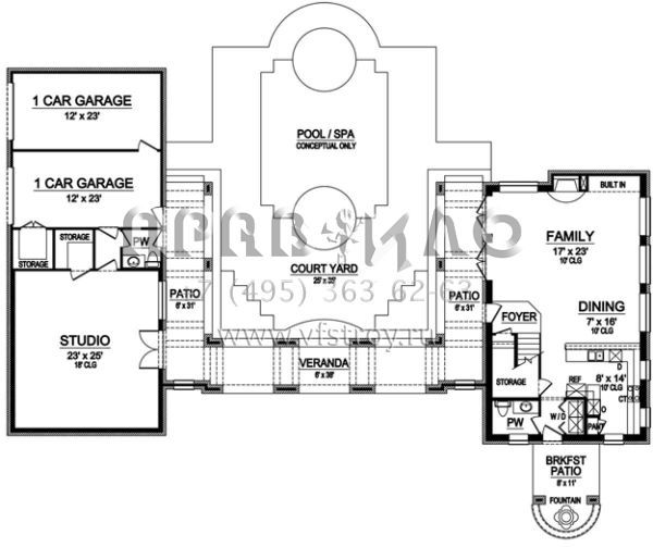 Проект двухэтажного дома с гаражом на две машины в современном стиле S5-253 (5445-00033)