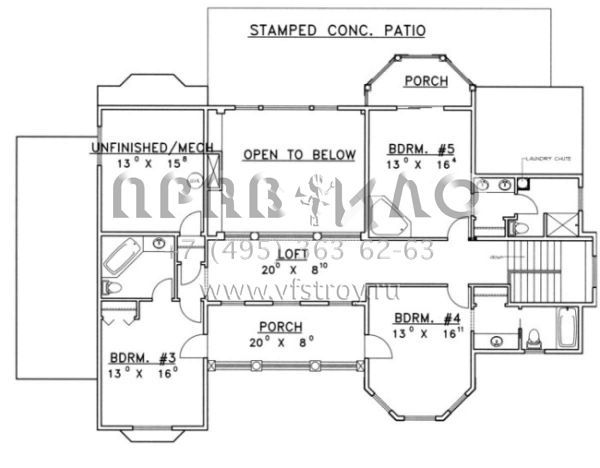 Проект двухэтажного дома без гаража в современном стиле S5-353 (039-00380)