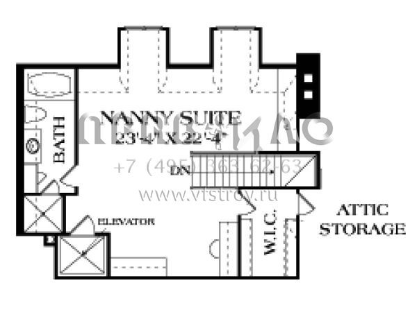 Проект трехэтажного дома с гаражом на три и более машин в стиле Ранчо S5-830 (3323-00561)