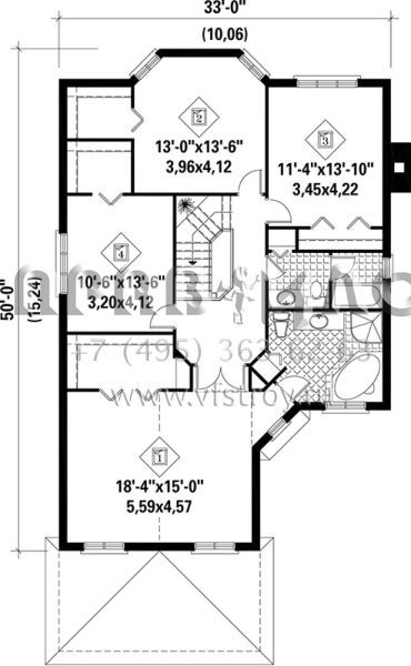 Проект двухэтажного дома с гаражом на две машины в английском стиле S5-241 (6146-00193)
