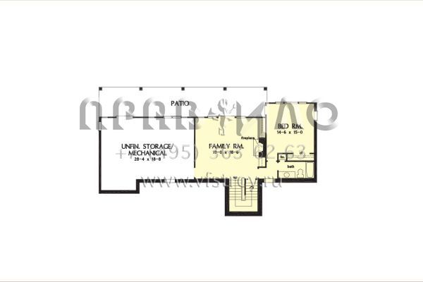 Проект одноэтажного дома с гаражом на две машины в американском стиле S5-279 (2865-00386)