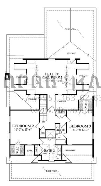 Проект двухэтажного дома с гаражом на две машины в стиле Ранчо S5-251 (7922-00103)
