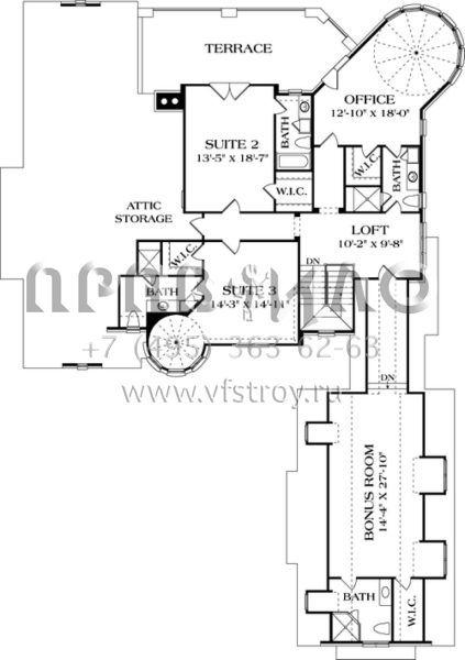 Проект двухэтажного дома с гаражом на три и более машин в современном стиле S5-414 (3323-00455)