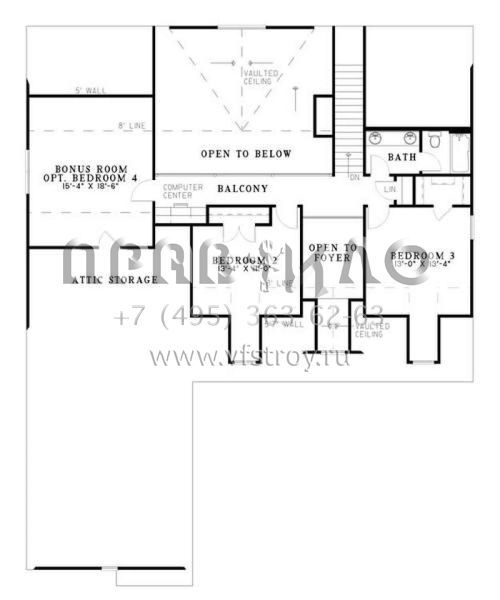Проект двухэтажного дома с гаражом на две машины в стиле Ранчо S5-249 (110-00400)