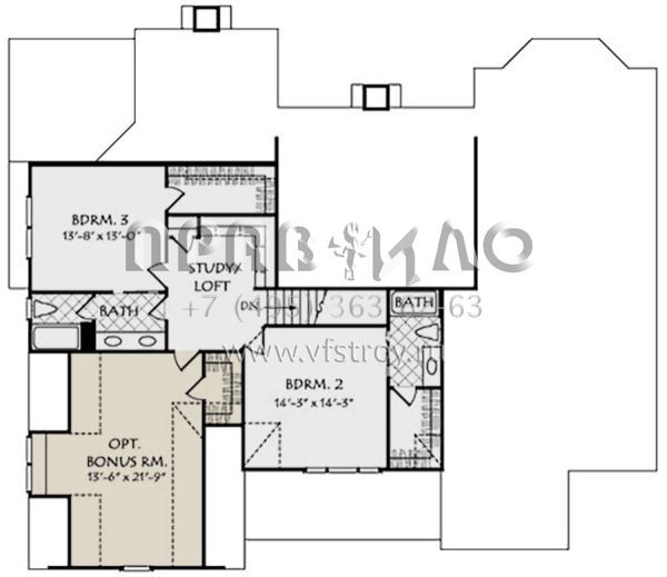 Проект двухэтажного дома с гаражом на две машины в современном стиле S5-300 (8594-00049)