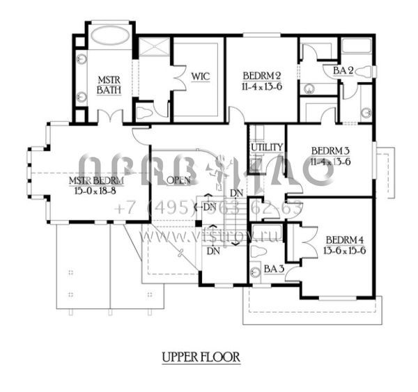 Проект двухэтажного дома с гаражом на три и более машин в американском стиле S5-359 (341-00160)