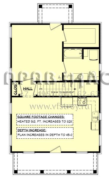 Проект одноэтажного дома без гаража в современном стиле S5-68 (041-00259)
