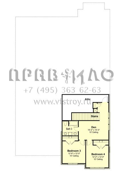 Проект двухэтажного дома с гаражом на две машины в стиле Ранчо S5-302 (7516-00038)