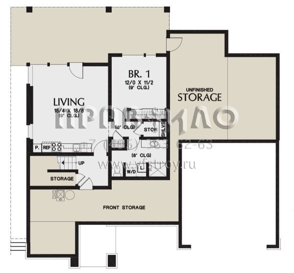 Проект двухэтажного дома с гаражом на две машины в американском стиле S5-303 (2559-00865)