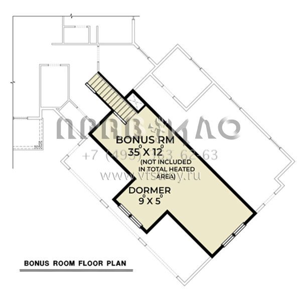 Проект одноэтажного дома с гаражом на три и более машин в американском стиле S5-211 (2464-00010)