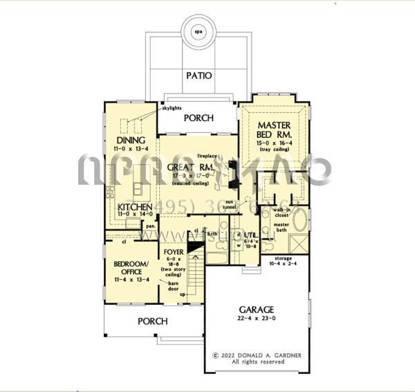 Проект одноэтажного дома с гаражом на две машины в современном стиле S5-183 (2865-00356)