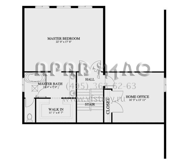 Проект двухэтажного дома с гаражом на две машины в стиле Ранчо S5-246 (2802-00078)