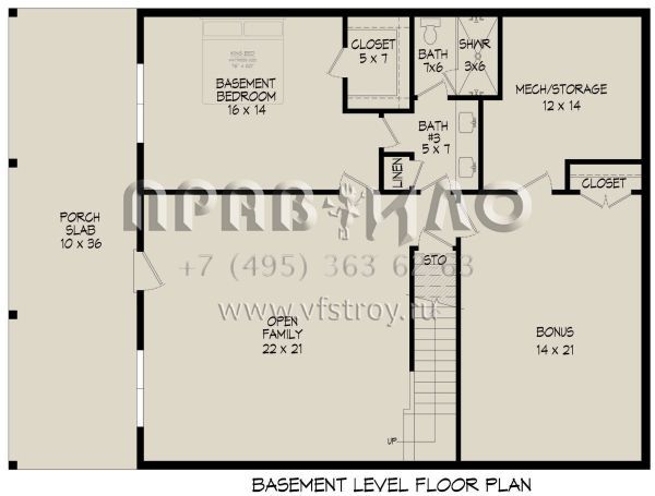 Проект двухэтажного дома без гаража в американском стиле S5-190 (940-00957)