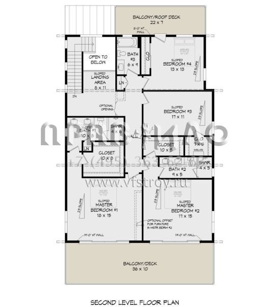 Проект двухэтажного дома с гаражом на две машины в современном стиле S5-265 (940-00873)