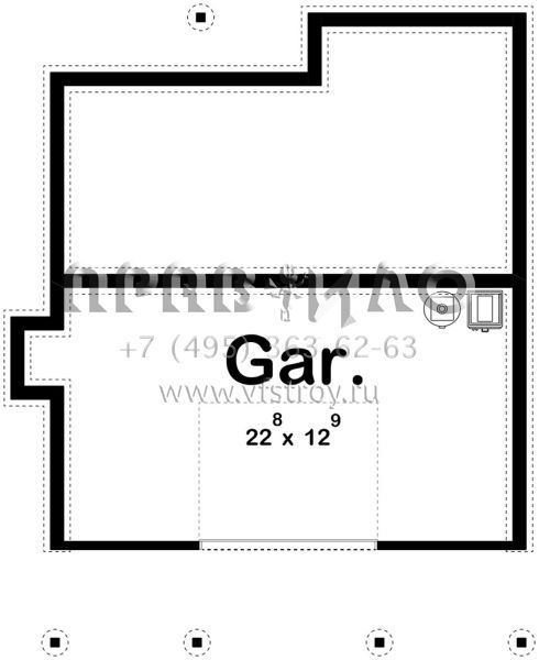 Проект одноэтажного дома без гаража в современном стиле S5-57 (963-00200)