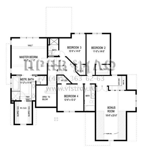 Проект двухэтажного дома с гаражом на три и более машин в американском стиле S5-278 (036-00217)