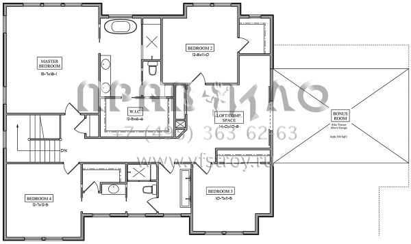 Проект двухэтажного дома с гаражом на три и более машин в современном стиле S5-300 (5631-00080)