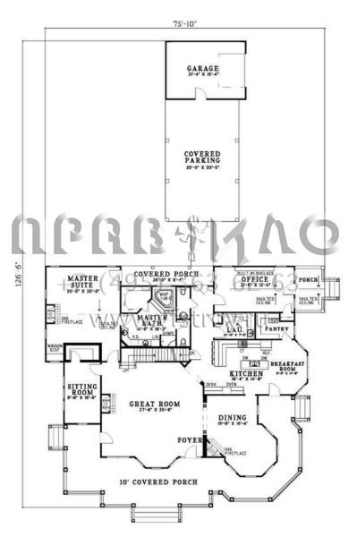 Проект трехэтажного дома с гаражом на две машины в английском стиле S5-580 (110-00343)