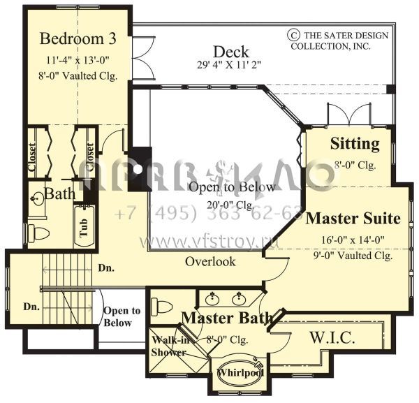 Проект трехэтажного дома с гаражом на две машины в прибрежном стиле S5-235 (8436-00017)