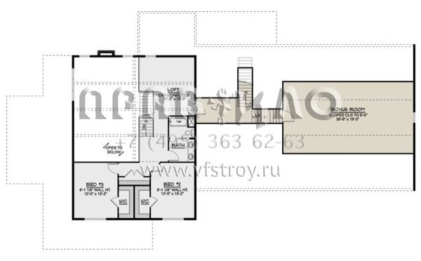 Проект двухэтажного дома с гаражом на три и более машин в стиле БарнХаус S5-275 (5032-00184)