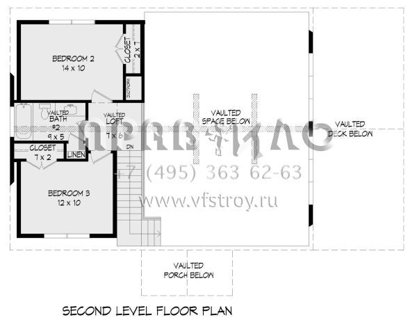 Проект одноэтажного дома без гаража в стиле Шале S5-164 (940-00417)