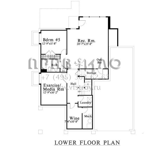 Проект двухэтажного дома с гаражом на три и более машин в американском стиле S5-316 (4771-00011)