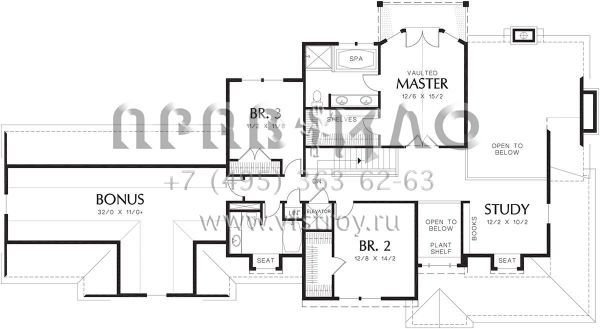 Проект двухэтажного дома с гаражом на три и более машин в американском стиле S5-293 (2559-00541)