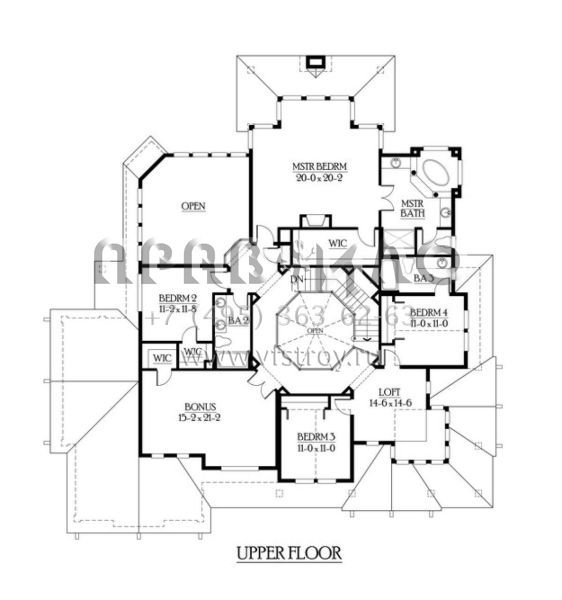Проект двухэтажного дома с гаражом на три и более машин в стиле Шале S5-407 (341-00258)