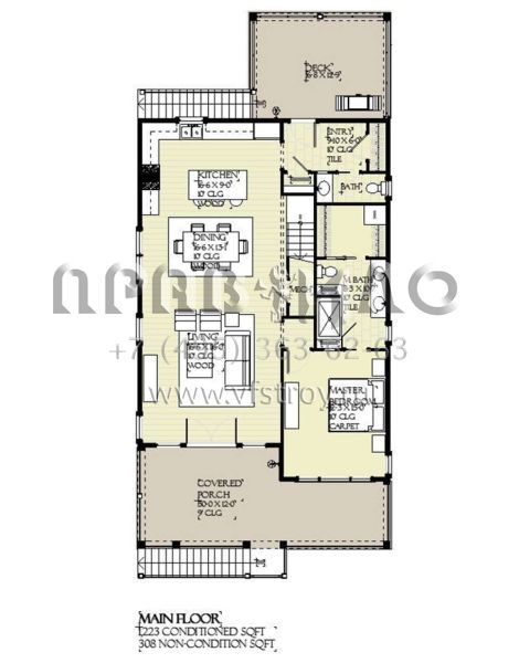 Проект двухэтажного дома с гаражом на две машины в прибрежном стиле S5-223 (1637-00166)