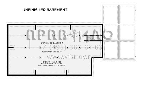 Проект одноэтажного дома с гаражом на три и более машин в современном стиле S5-245 (3125-00031)