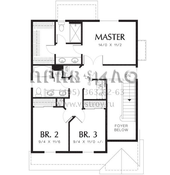 Проект одноэтажного дома с гаражом на две машины в стиле Ранчо S5-136 (2559-00259)