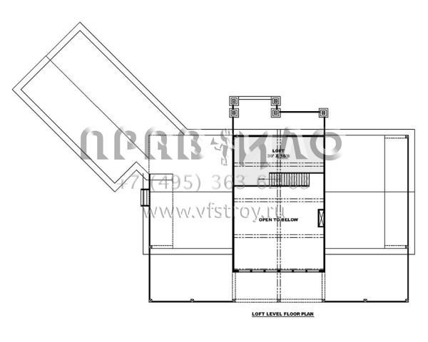 Проект двухэтажного дома с гаражом на три и более машин в американском стиле S5-614 (039-00739)