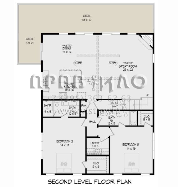 Проект трехэтажного дома с гаражом на три и более машин в стиле Шале S5-373 (940-00892)
