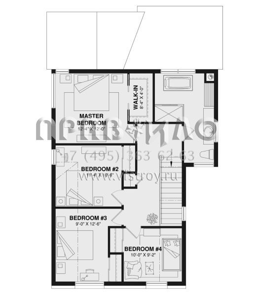 Проект двухэтажного дома без гаража в современном стиле S5-280 (034-01350)