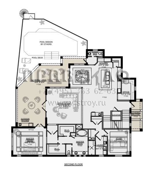 Проект трехэтажного дома с гаражом на три и более машин в современном стиле S5-423 (5565-00089)