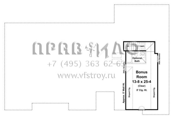 Проект двухэтажного дома с гаражом на две машины в стиле Ранчо S5-185 (348-00095)