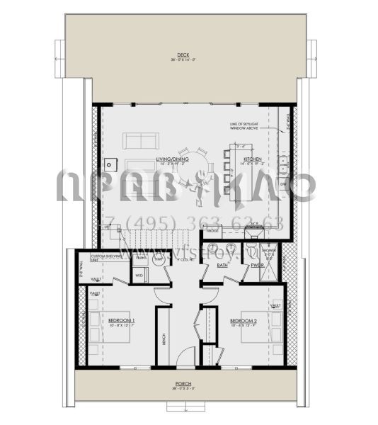 Проект трехэтажного дома без гаража в стиле Дом-шалаш S5-186 (8937-00012)
