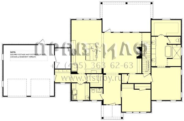 Проект двухэтажного дома с гаражом на две машины в современном стиле S5-292 (041-00250)