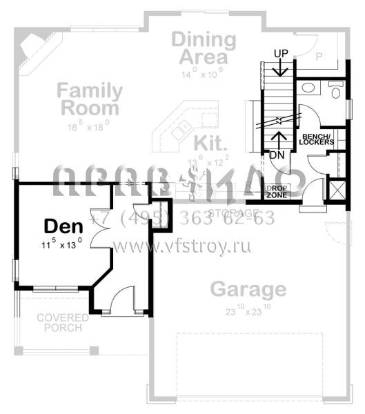 Проект двухэтажного дома с гаражом на две машины в американском стиле S5-242 (402-01774)