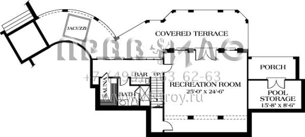 Проект большого трехэтажного особняка с гаражом на четыре машины S5-618 (3323-00543)