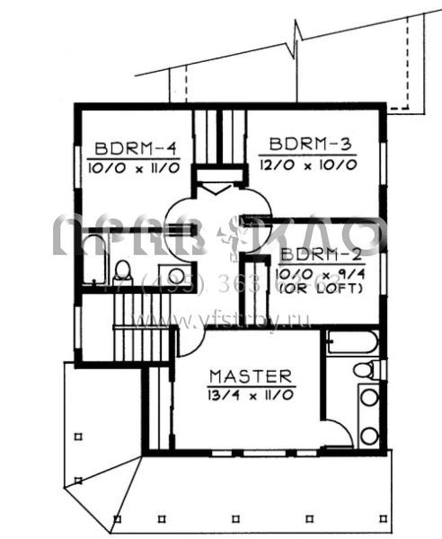 Проект двухэтажного дома с гаражом на две машины в стиле Ранчо S5-153 (692-00097)