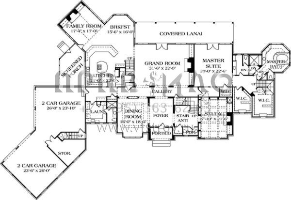 Проект двухэтажного дома с гаражом на три и более машин в современном стиле S5-871 (3323-00562)