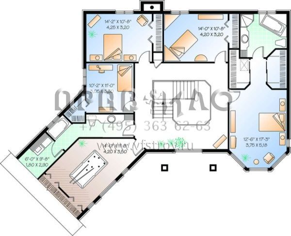 Проект двухэтажного дома с гаражом на две машины в английском стиле S5-286 (034-00501)