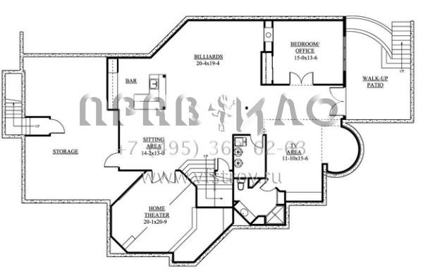 Проект двухэтажного дома с гаражом на три и более машин в современном стиле S5-603 (5631-00053)