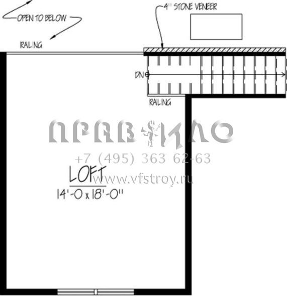 Проект одноэтажного дома без гаража в стиле Ранчо S5-264 (1754-00030)