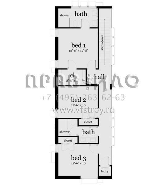 Проект двухэтажного дома без гаража в современном стиле S5-183 (028-00102)