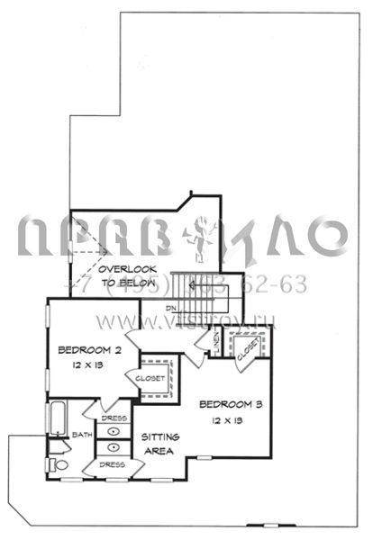 Проект двухэтажного дома с гаражом на две машины в стиле Ранчо S5-217 (6082-00012)