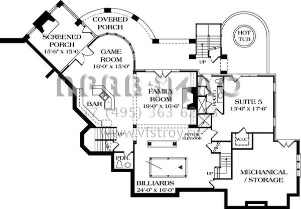 Проект двухэтажного дома с гаражом на три и более машин в стиле Шале S5-653 (3323-00478)